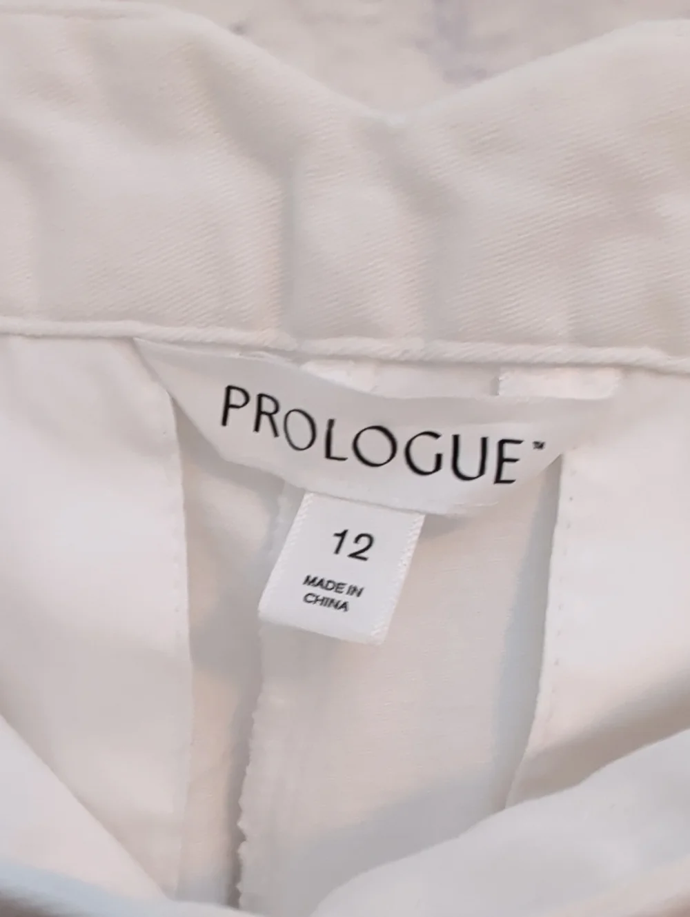 Prologue White Wide-Leg Cropped Chinos with Front Patch Pockets - Size 12 - Picture 5 of 7